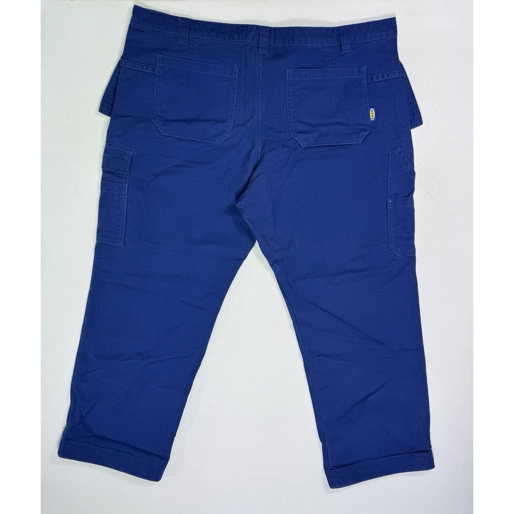 IKEA Blue Utility Work Pants Trousers Straight Fit Q Men 45x29 Tool Cargo Pocket